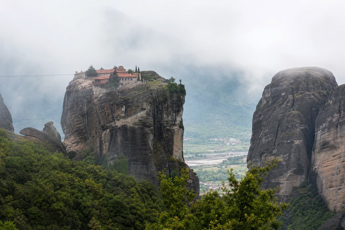 The clifftop monasteries of Meteora seen on a classical Greece mainland tour
